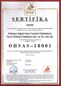 OHSAS 18001 Sertifikamız